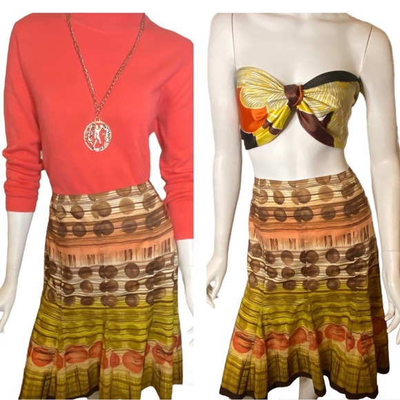 Talbots Boho Cotton Midi Flare Skirt Size 10 - Picture 13 of 13